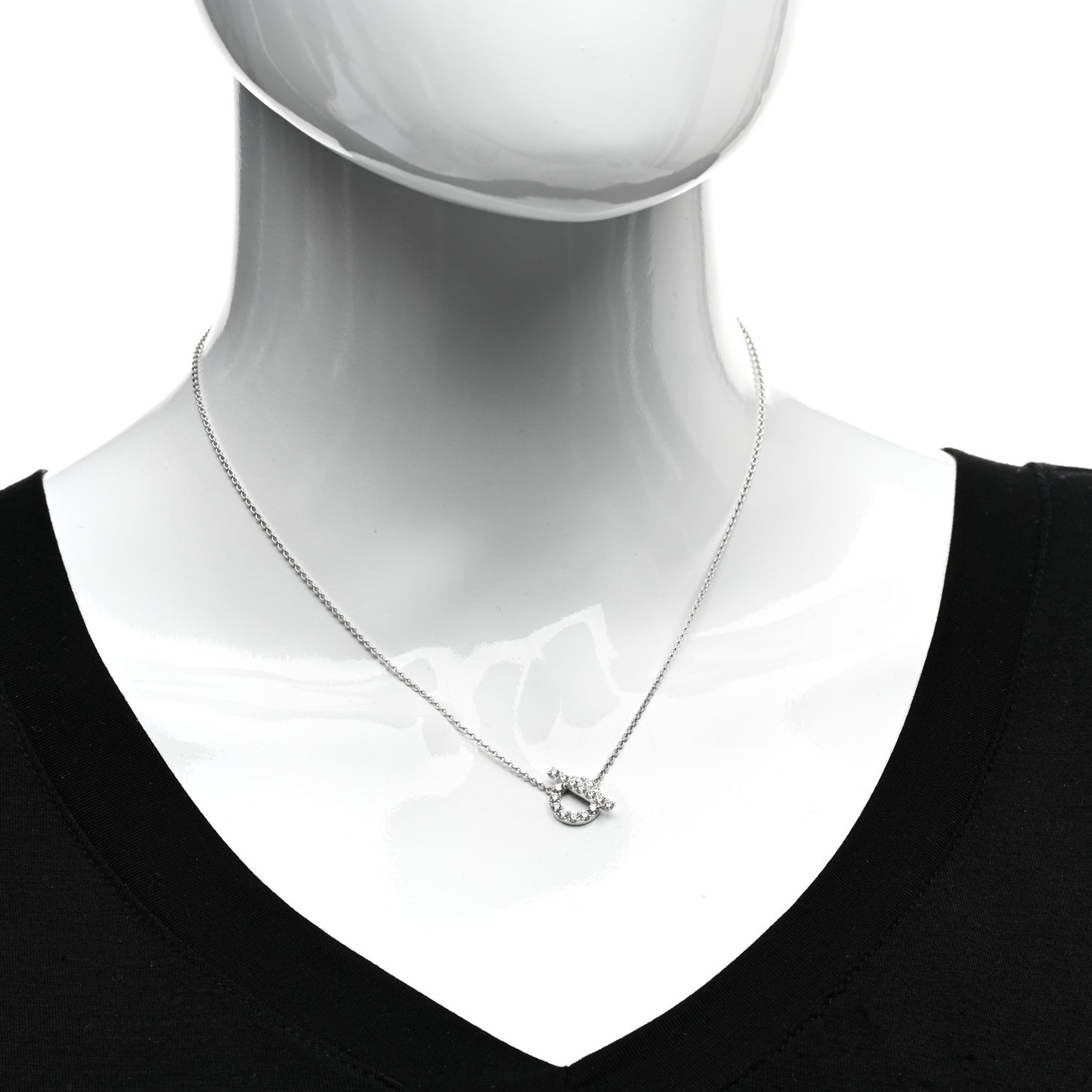 18K White Gold Diamond Finesse Pendant Necklace