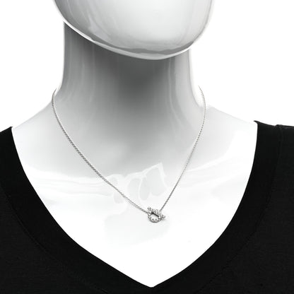 Hermes 18K White Gold Diamond Finesse Pendant Necklace 2 of 5