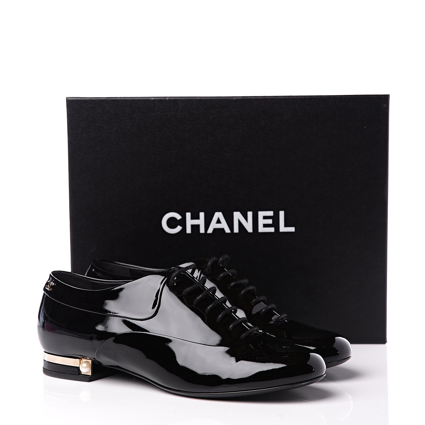 Patent Pearl CC Lace Up Oxfords 39 Black