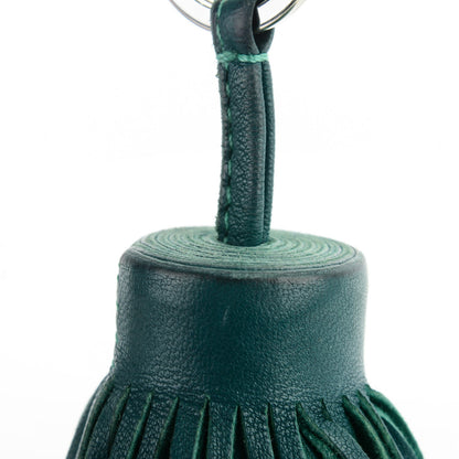 Hermes Lambskin Carmen Tassel Key Holder Malachite 4 of 4
