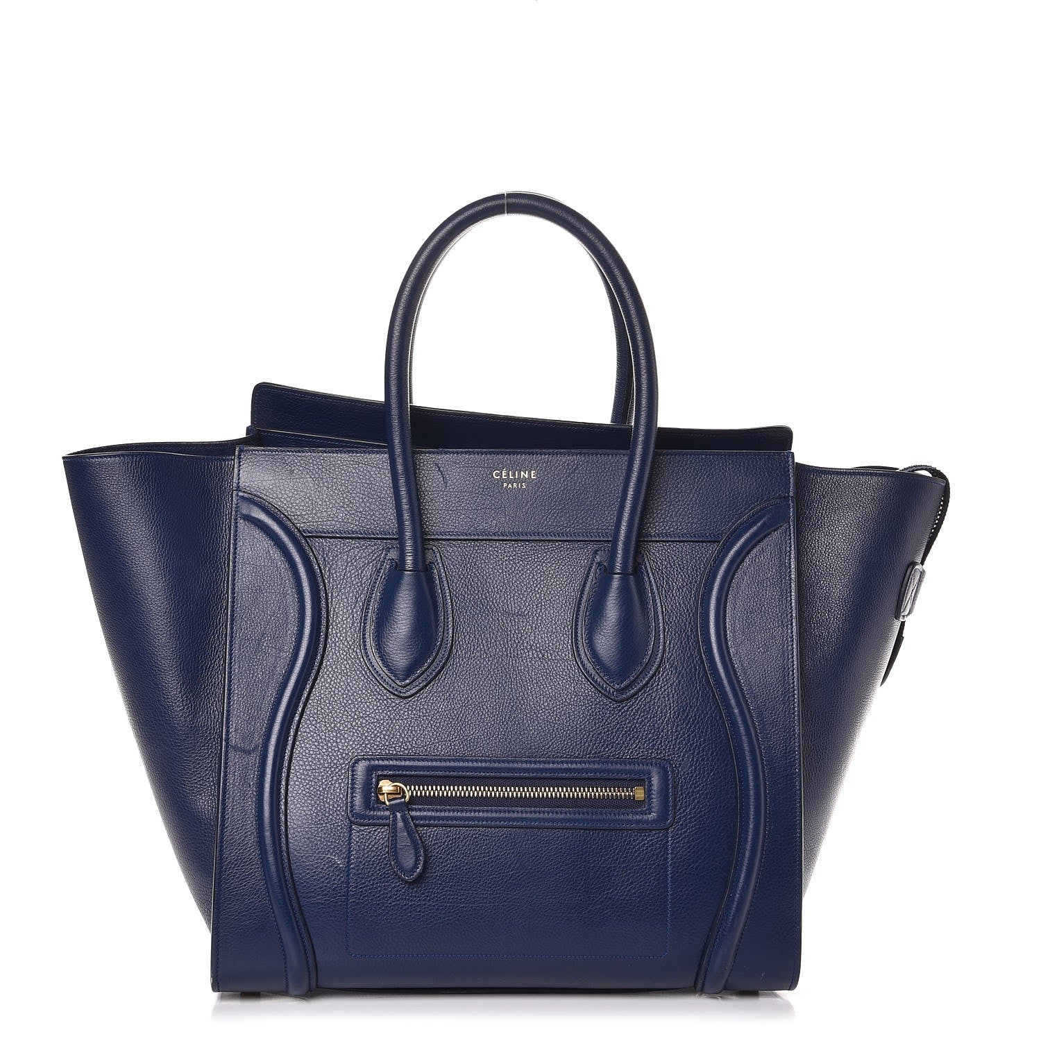 Celine Drummed Calfskin Mini Luggage Orage 1 of 11
