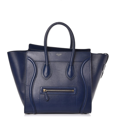 Celine Drummed Calfskin Mini Luggage Orage 1 of 11