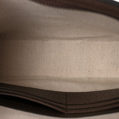 Gucci GG Supreme Monogram Textured Dollar Calfskin Web Small Ophidia Wristlet Pouch Beige Ebony New Acero 5 of 7