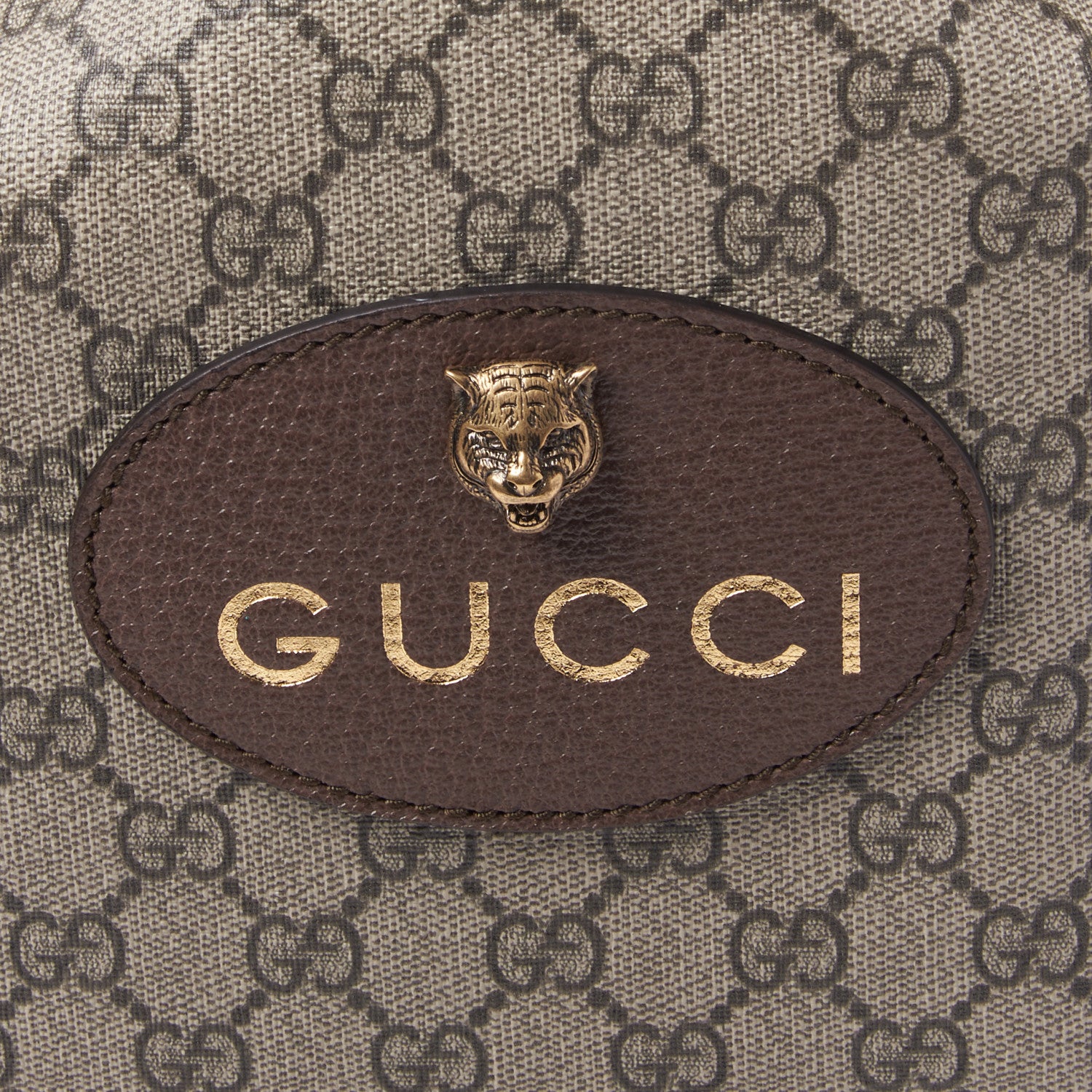 Gucci GG Supreme Monogram Neo Vintage Drawstring Backpack Beige New Acero Crop 7 of 8