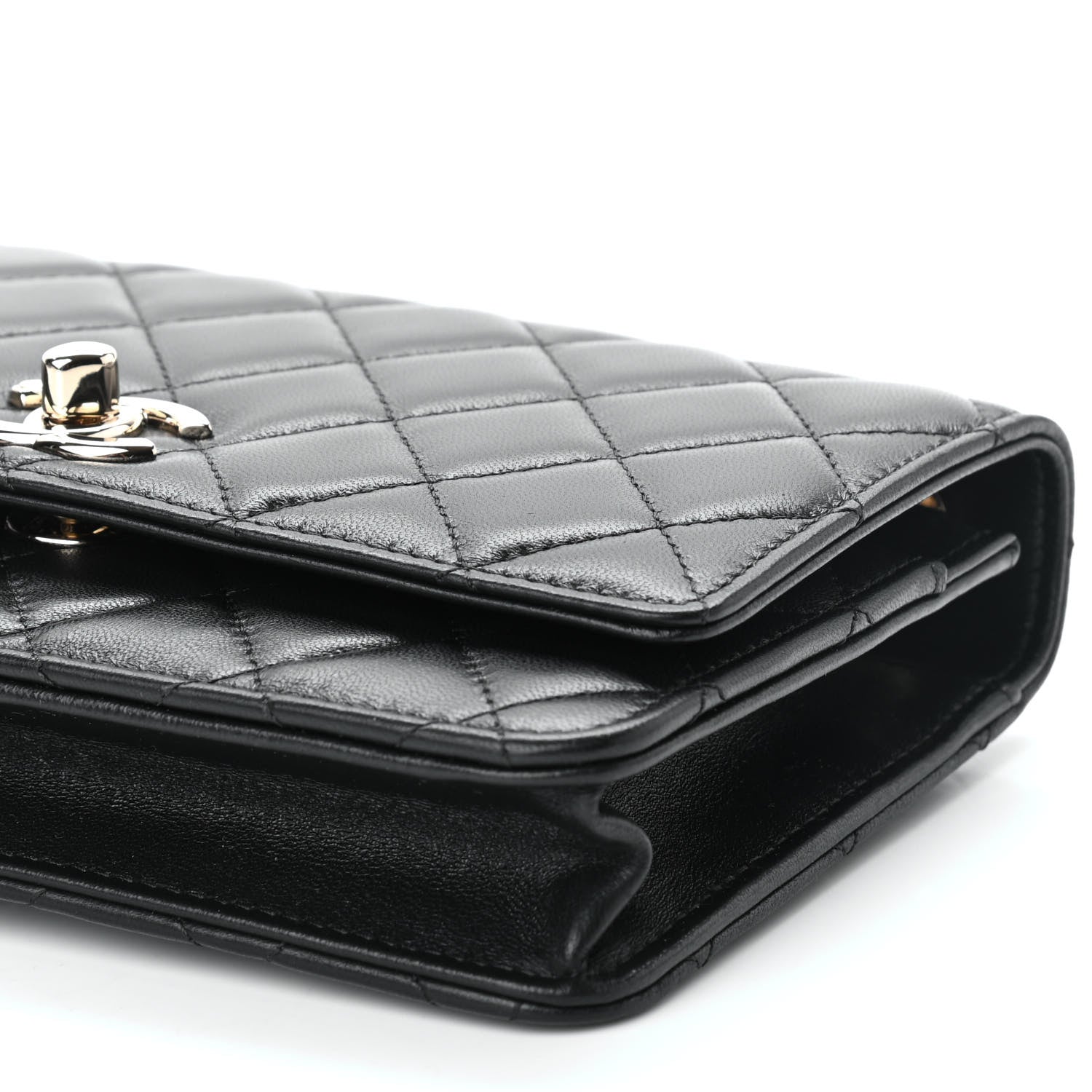 Chanel Lambskin Quilted Trendy CC Wallet On Chain WOC Black 9 of 9