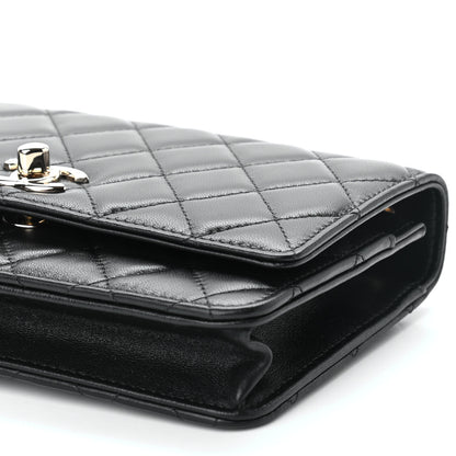 Chanel Lambskin Quilted Trendy CC Wallet On Chain WOC Black 9 of 9