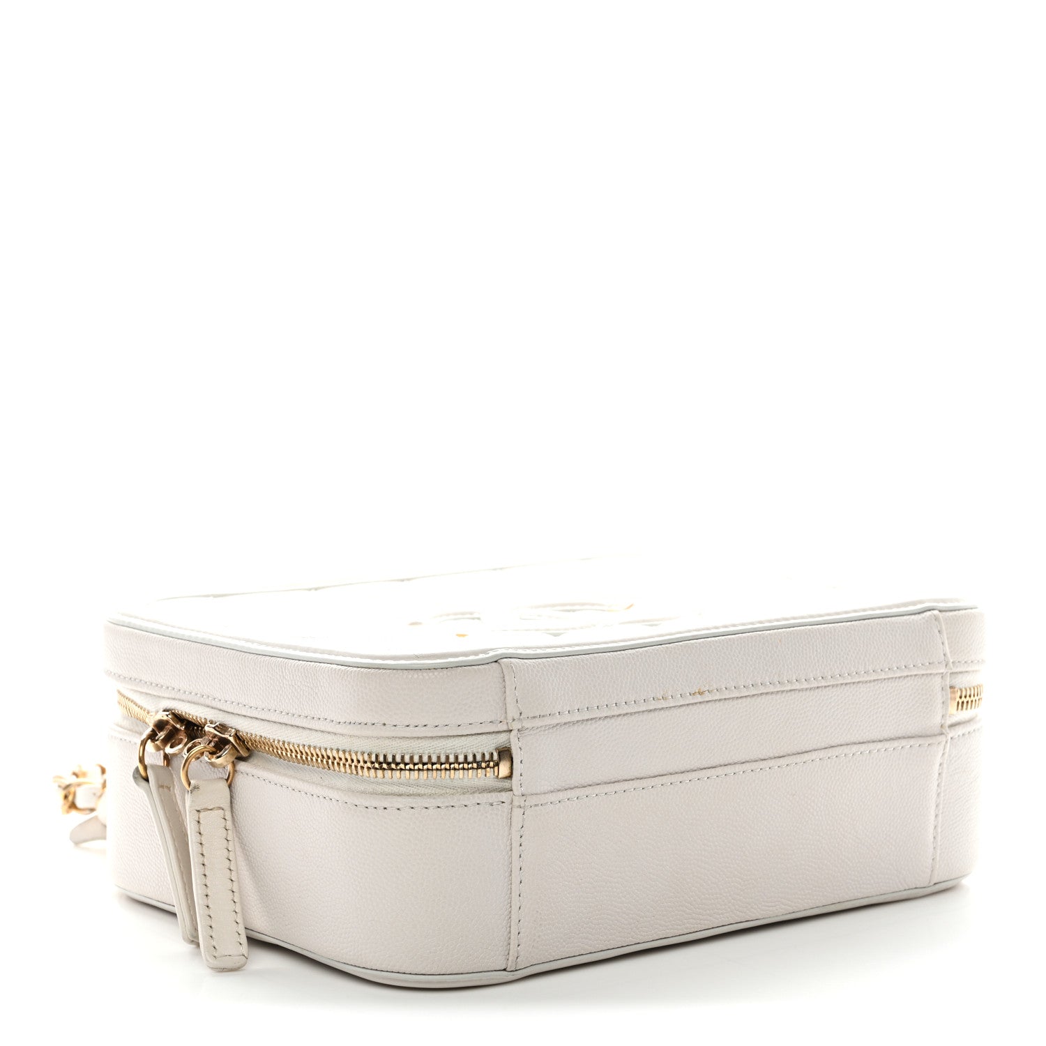 Chanel Caviar Quilted Medium CC Filigree Vanity Case White 5 of 11