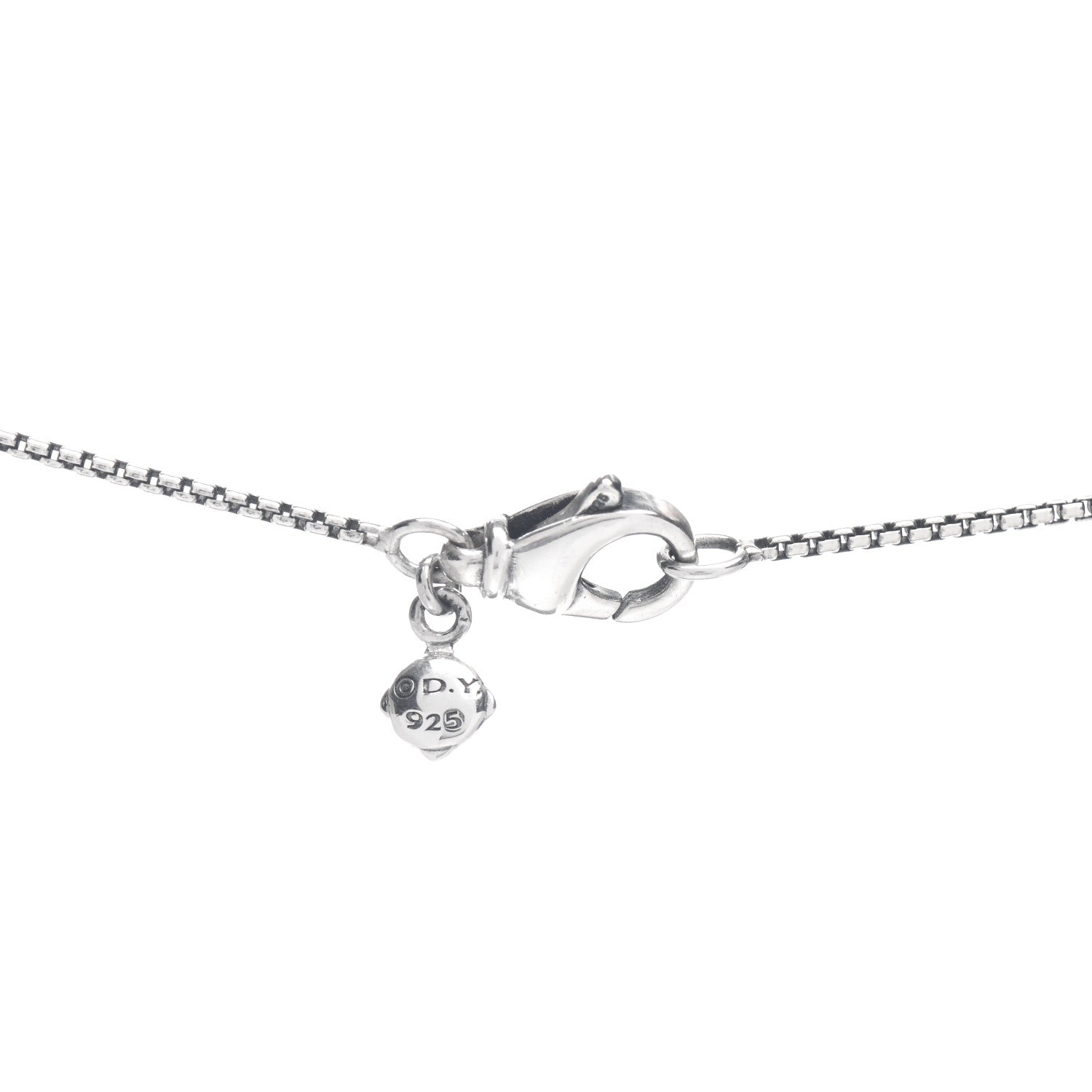 David Yurman Sterling Silver Diamond Black Onyx 10mm Petite Cable Wrap Pendant Necklace 4 of 4