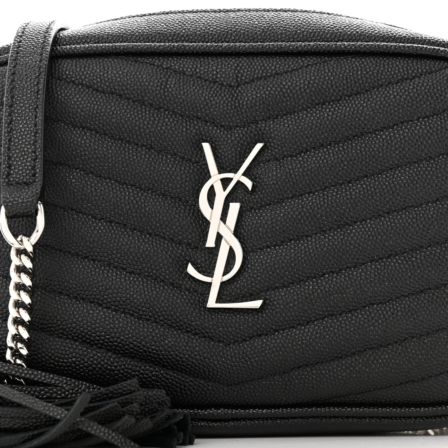 Grain De Poudre Matelasse Monogram Mini Lou Camera Bag Black