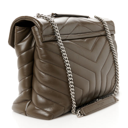 Saint Laurent Calfskin Y Quilted Monogram Medium Loulou Chain Satchel Faggio 3 of 11