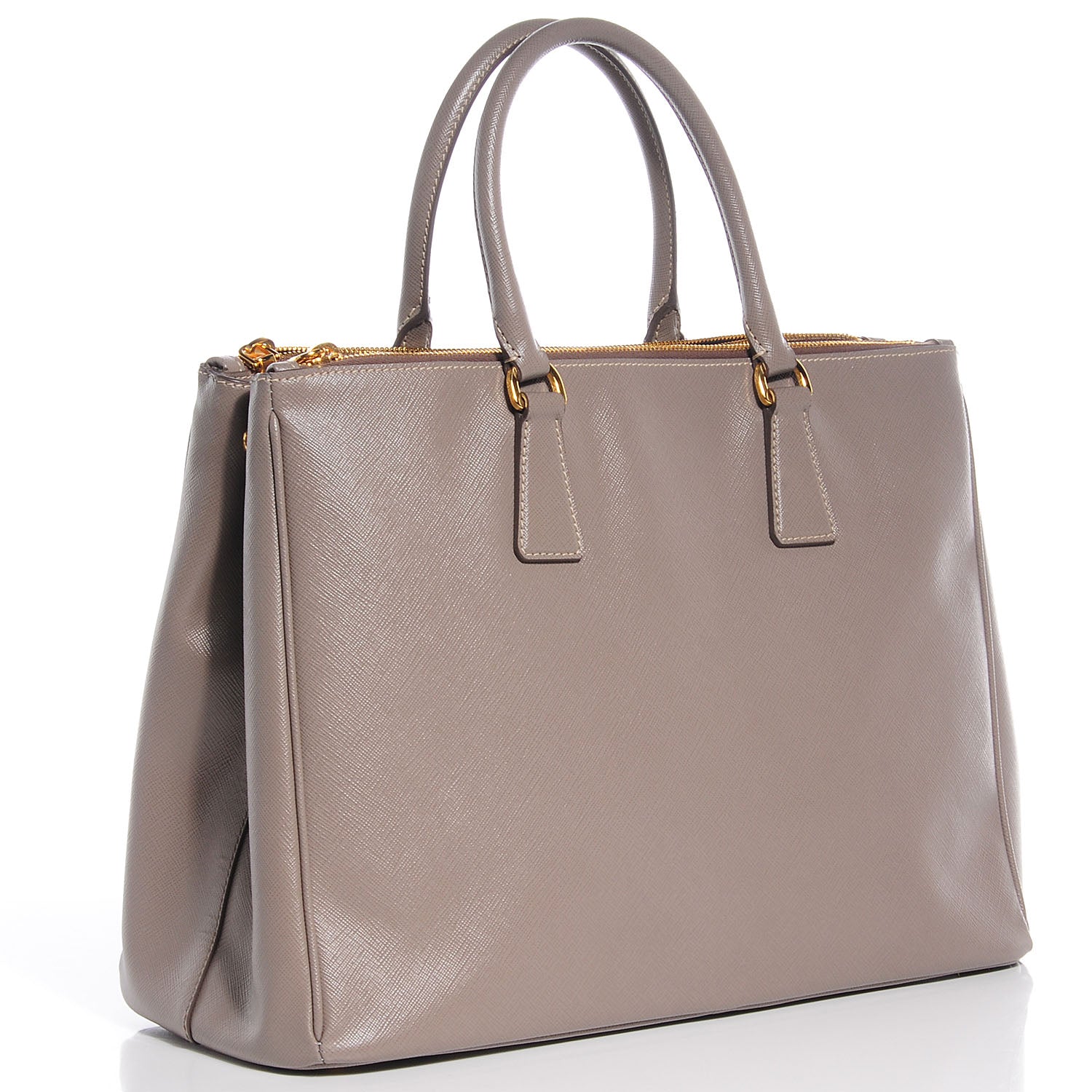 Prada Saffiano Lux Large Double Zip Tote Argilla 3 of 9