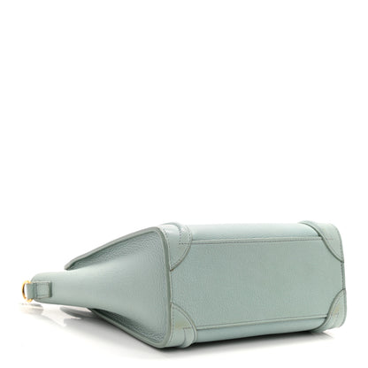 Celine Drummed Calfskin Nano Luggage Almond 4 of 14