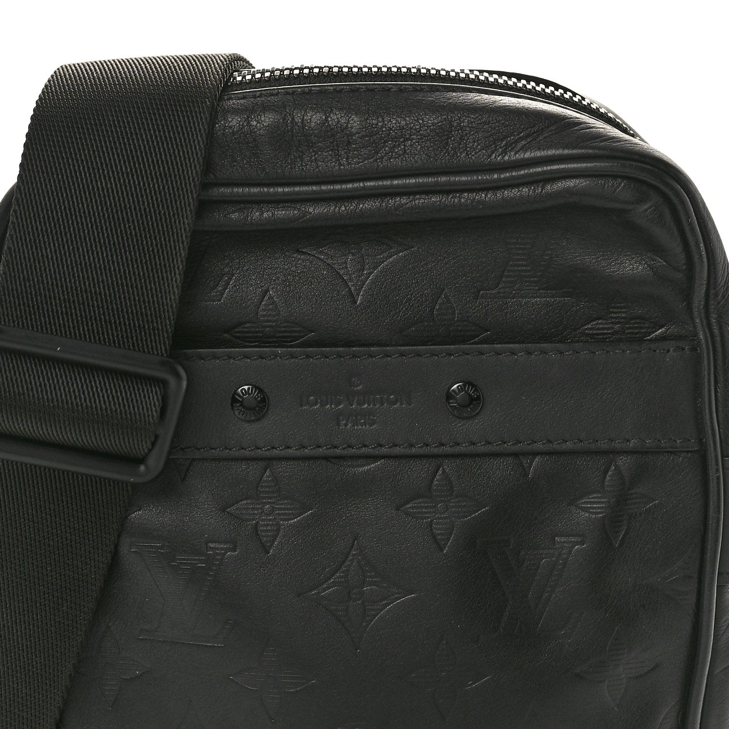 Louis Vuitton Calfskin Monogram Shadow Danube PM Black 7 of 10