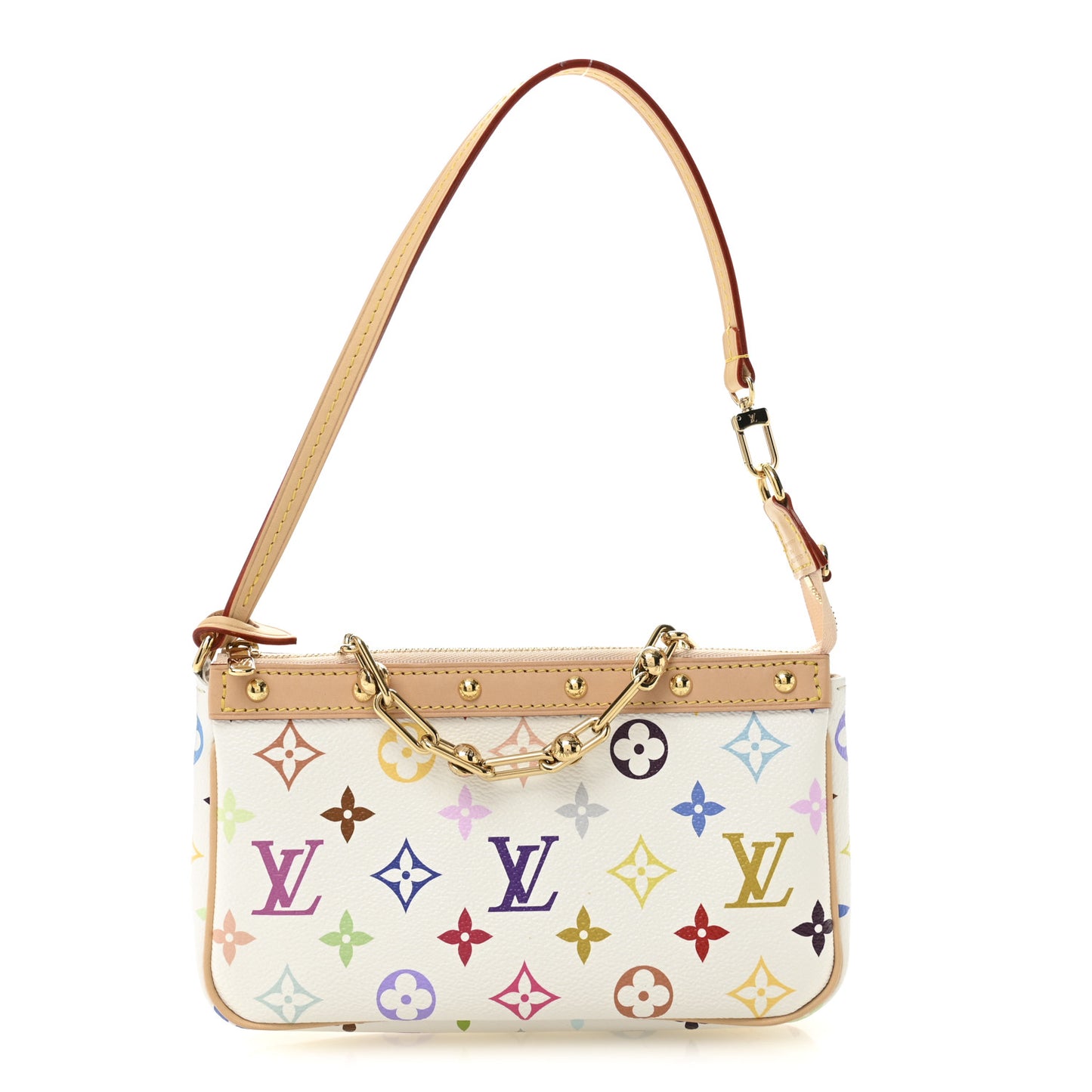 LV X TM Monogram Multicolor Pochette Accessories White
