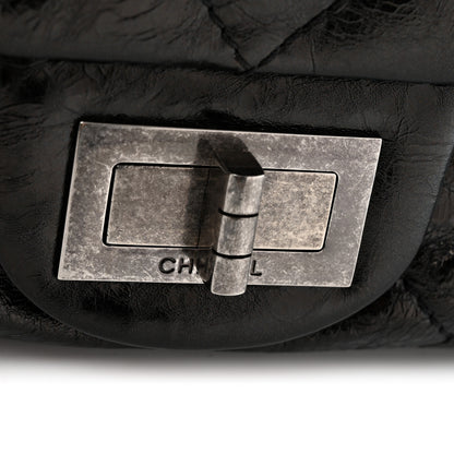 Chanel Metallic Aged Calfskin Quilted 2.55 Reissue 228 Flap Black 12 of 14