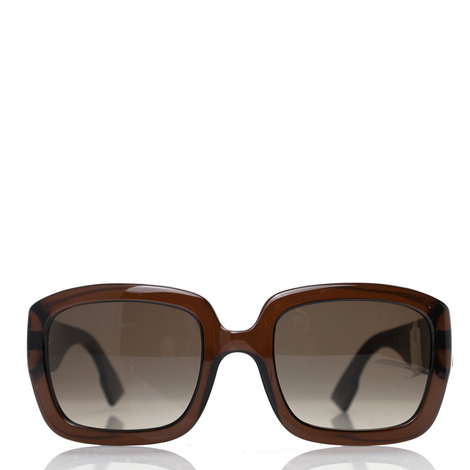 Christian Dior Acetate DDior Square Sunglasses Brown 2 of 6