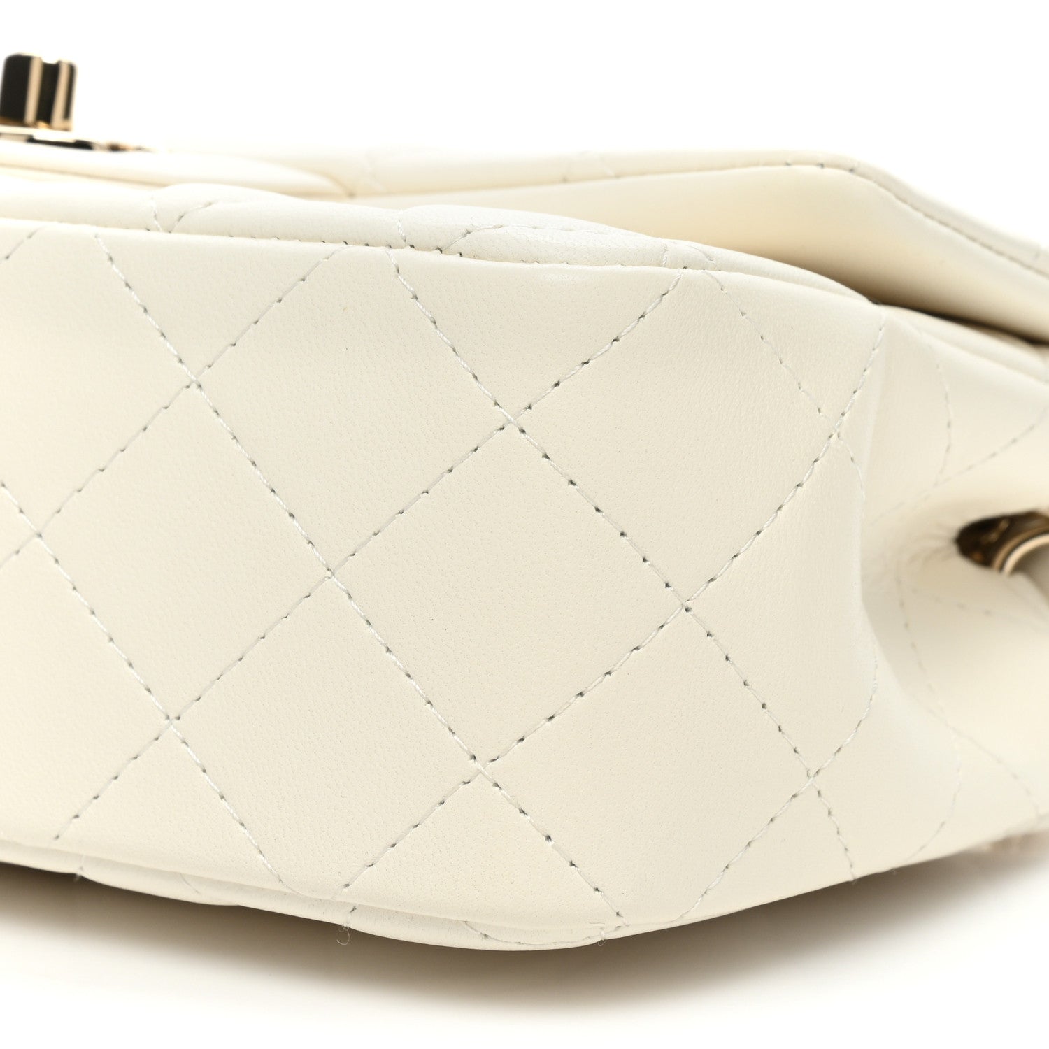 Chanel Lambskin Quilted Mini Rectangular Flap White 8 of 10