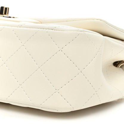 Chanel Lambskin Quilted Mini Rectangular Flap White 8 of 10