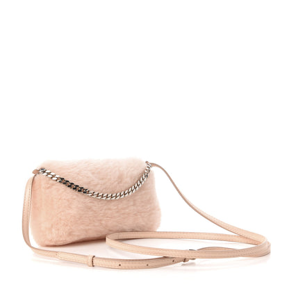 Fendi Shearling Shiny Nappa Micro Baguette Light Rose 3 of 10
