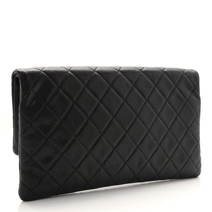 Chanel Caviar Quilted CC Beauty Clutch Black 2 of 6