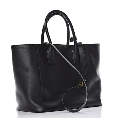 Prada Saffiano Cuir Front Pocket Tote Black 3 of 20