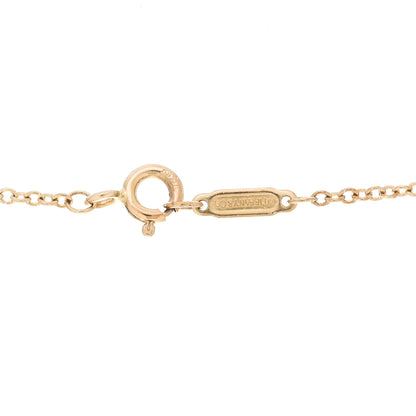 Tiffany 18K Yellow Gold Diamond Crown Key Pendant Necklace 4 of 6