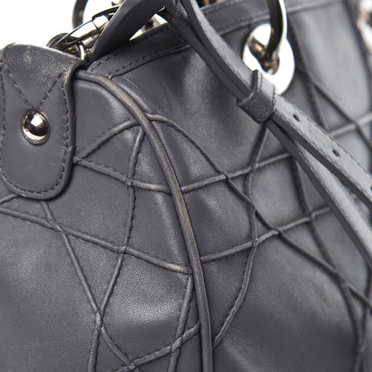 Christian Dior Lambskin Cannage Granville Polochon Grey 15 of 20