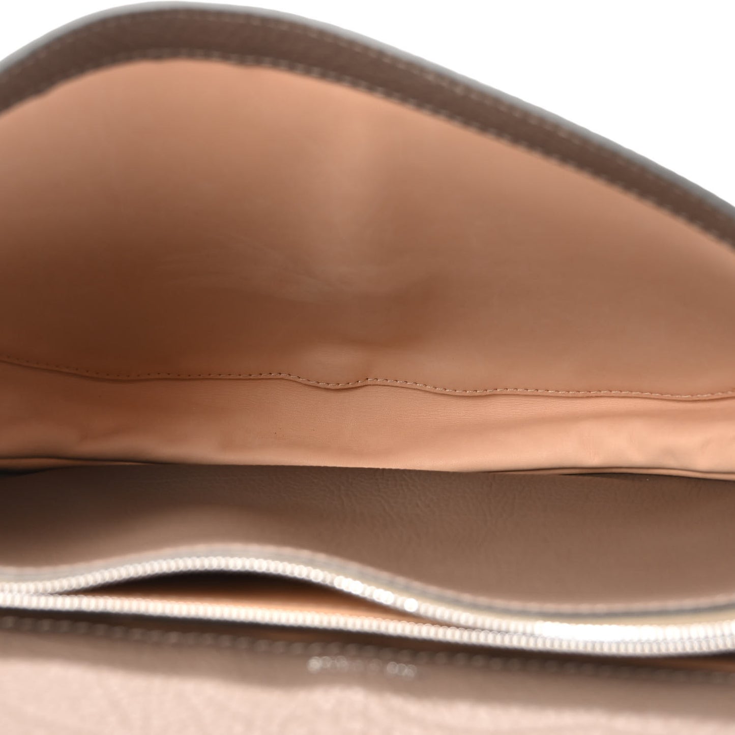 Crispy Calfskin Le Mutin MM Saddle Bag Taupe