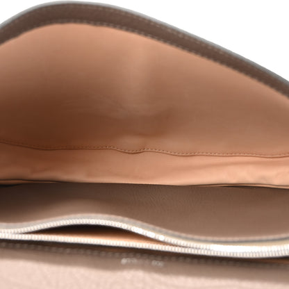 Delvaux Crispy Calfskin Le Mutin MM Saddle Bag Taupe 5 of 9