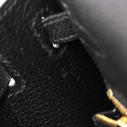 Hermes Epsom Kelly Sellier 25 Black 7 of 11