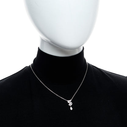 Chanel 18K White Gold Diamond Eternal No 5 Necklace 2 of 6