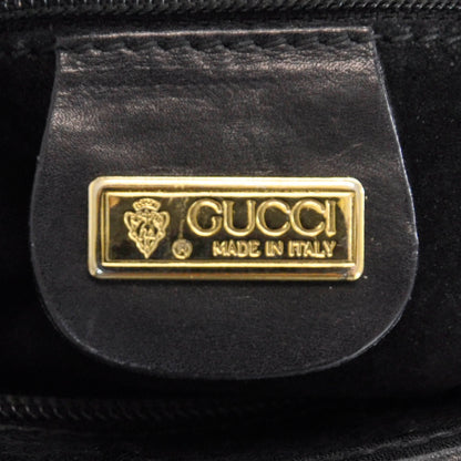 Gucci Ostrich Shoulder Bag Black 10 of 13
