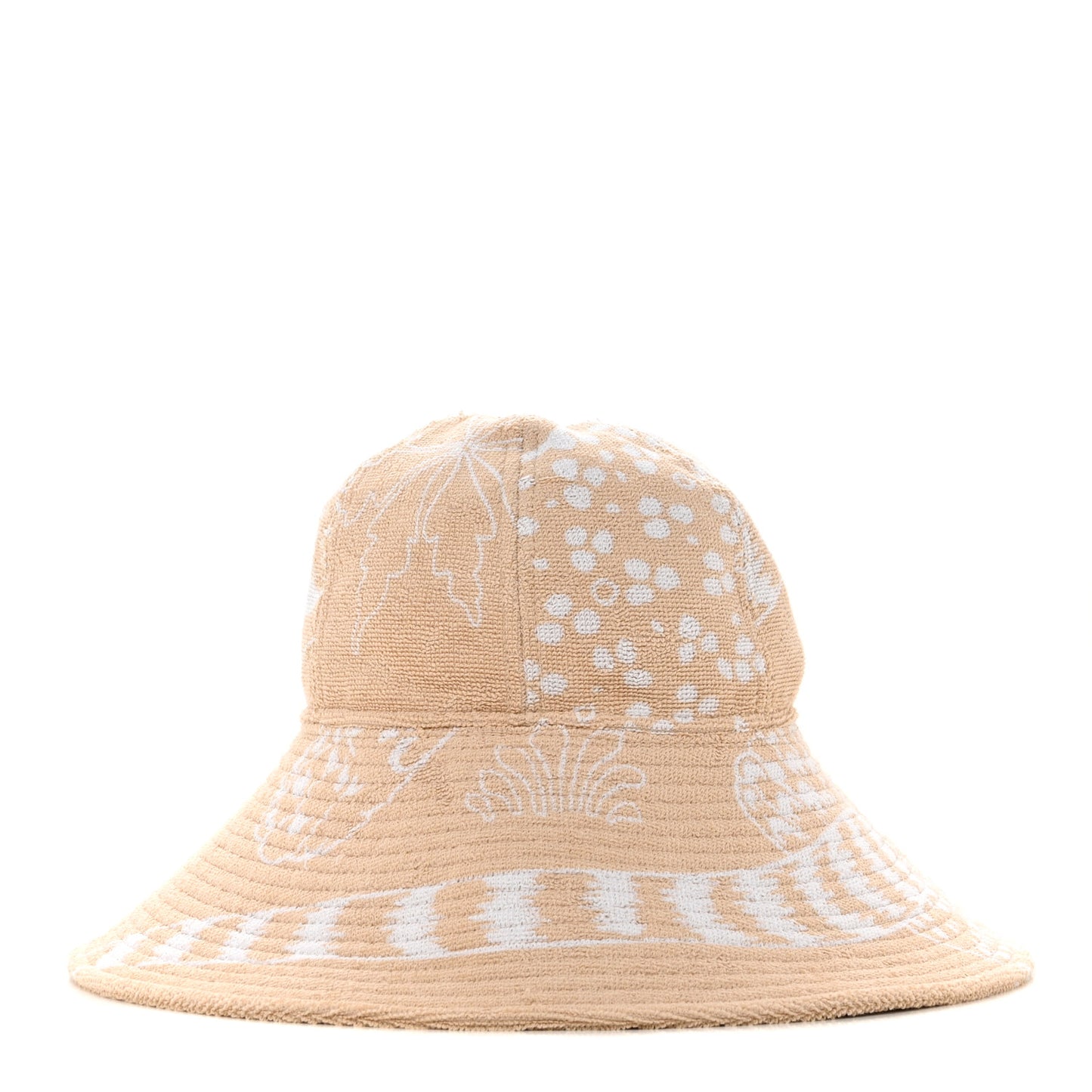 Terry Cloth Gia Bucket Hat 57 Sable Blanc