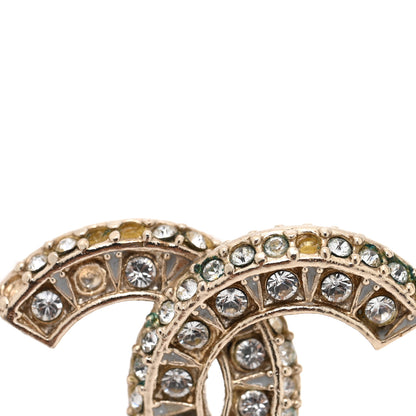 Chanel Crystal Timeless CC Earrings Light Gold 6 of 7