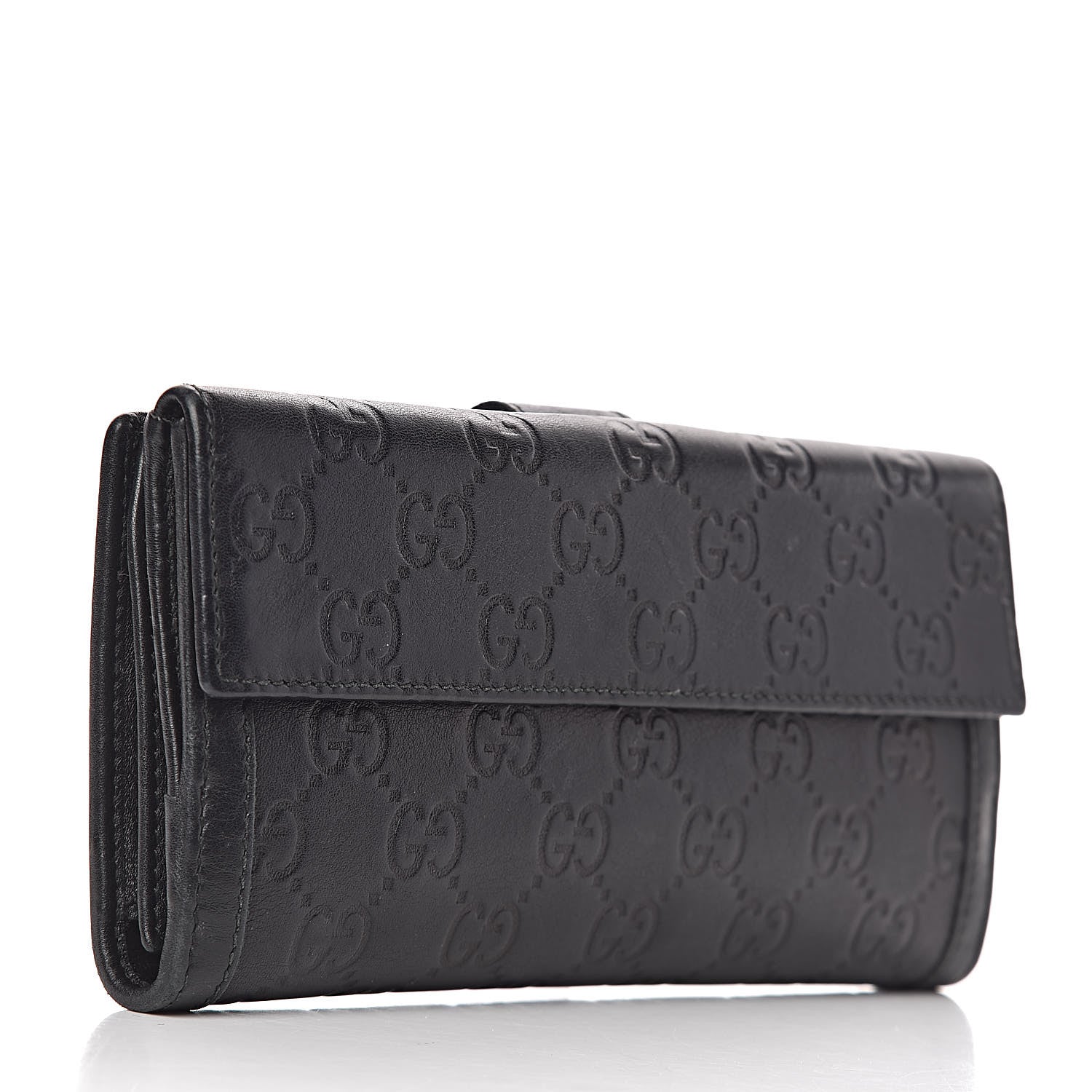 Gucci Guccissima Continental Wallet Black 3 of 16