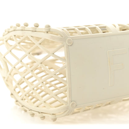 Fendi Recycled Plastic Vitello Liberty Matte Small Fendi Basket White Ice 7 of 10