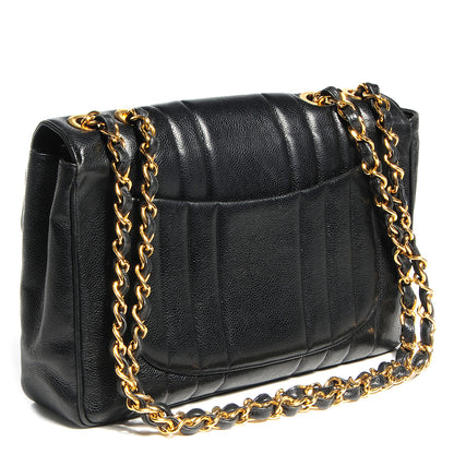 Chanel Caviar Vertical Quilt Jumbo Flap Black 3 of 8