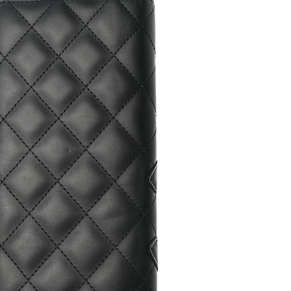 Chanel Calfskin Quilted Cambon Yen Wallet Black 10 of 10
