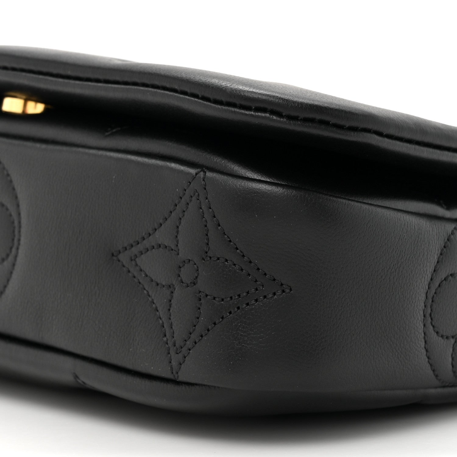 Louis Vuitton Calfskin Bubblegram Wallet On Strap Black 8 of 9