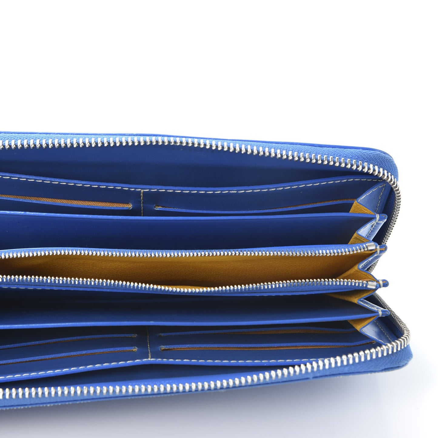 Goyardine Matignon Zip Around GM Wallet Blue