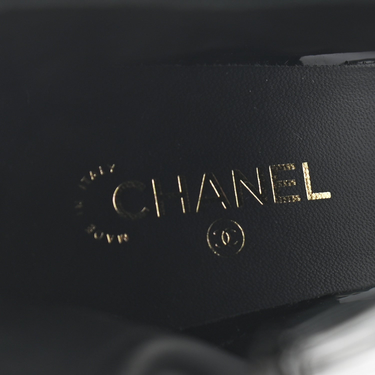 Chanel Lambskin Patent Calfskin Short Ankle Boots 38.5 Black 7 of 7