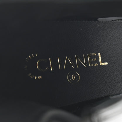 Chanel Lambskin Patent Calfskin Short Ankle Boots 38.5 Black 7 of 7