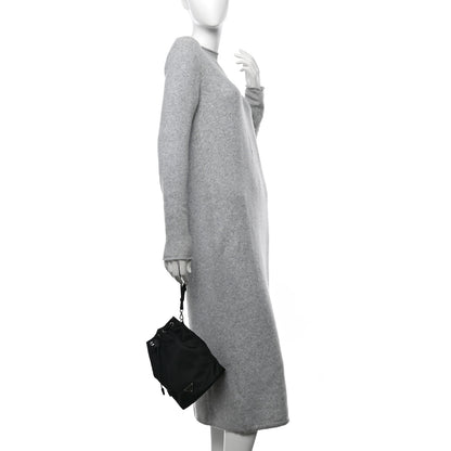 Prada Saffiano Tessuto Nylon Vela Bucket Wristlet Black 2 of 10