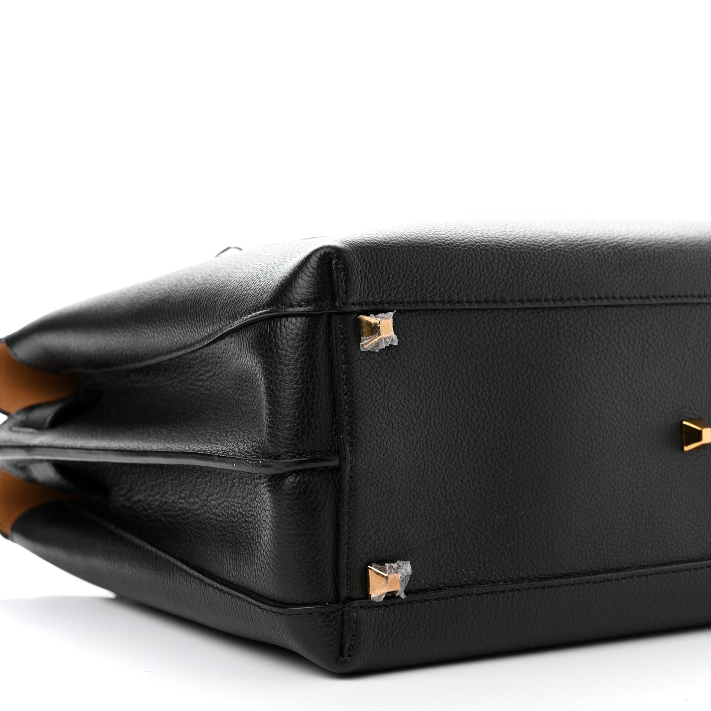 Grained Calfskin Large Milla Tote Black