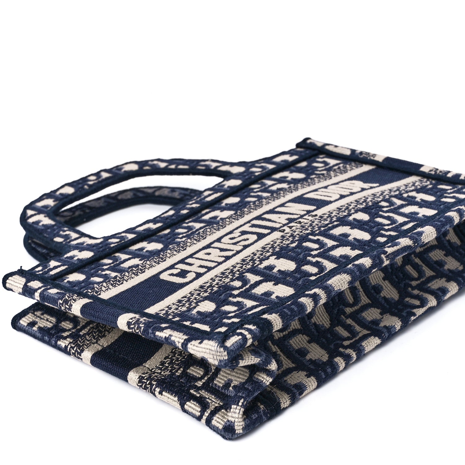 Christian Dior Oblique Mini Book Tote Blue Multicolor 10 of 11