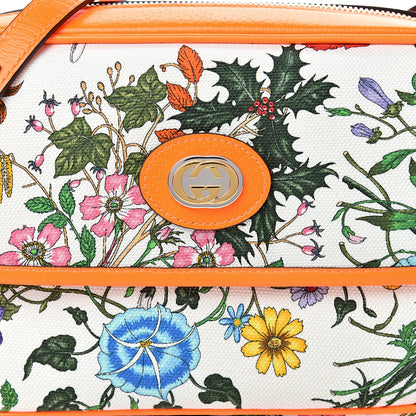 Gucci Canvas Flora Floral Shoulder Bag White Orange Fluo 7 of 10