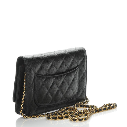 Chanel Caviar Quilted Wallet On Chain WOC Black 3 of 9