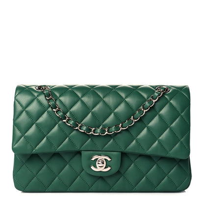 Chanel Lambskin Quilted Medium Double Flap Green 1 of 11