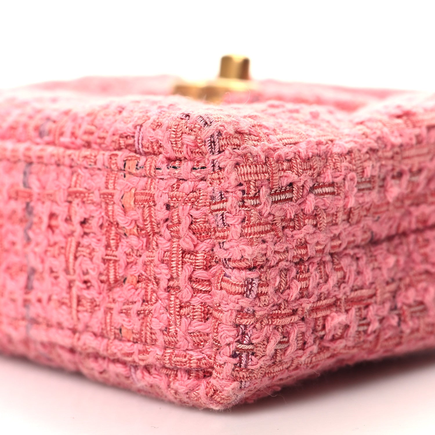 Chanel Tweed Quilted Mini Nano Kelly Shopper Pink 10 of 11