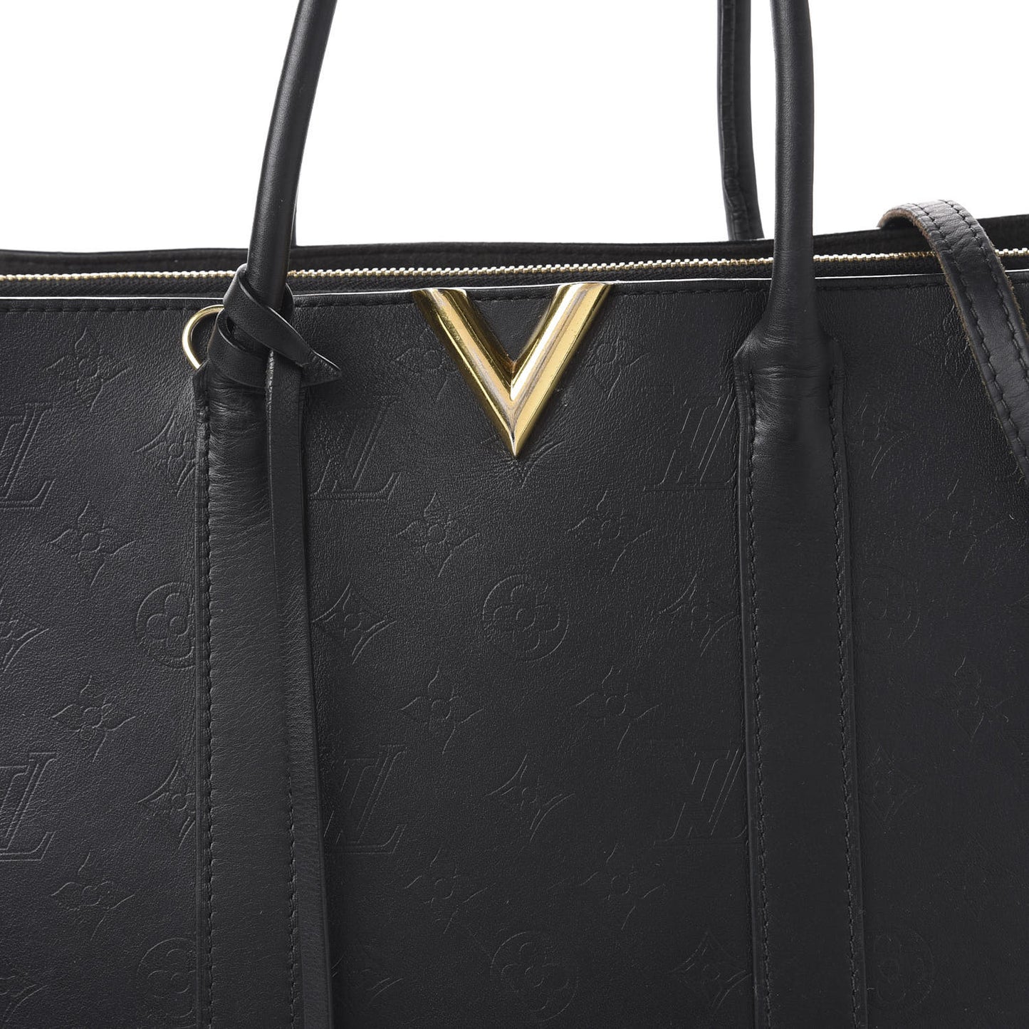 Monogram Cuir Plume Very Tote GM Black